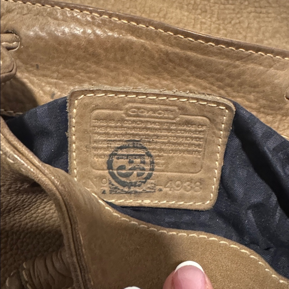 Coach Suede Drawstring Mini Backpack In Taupe Bro… - image 4